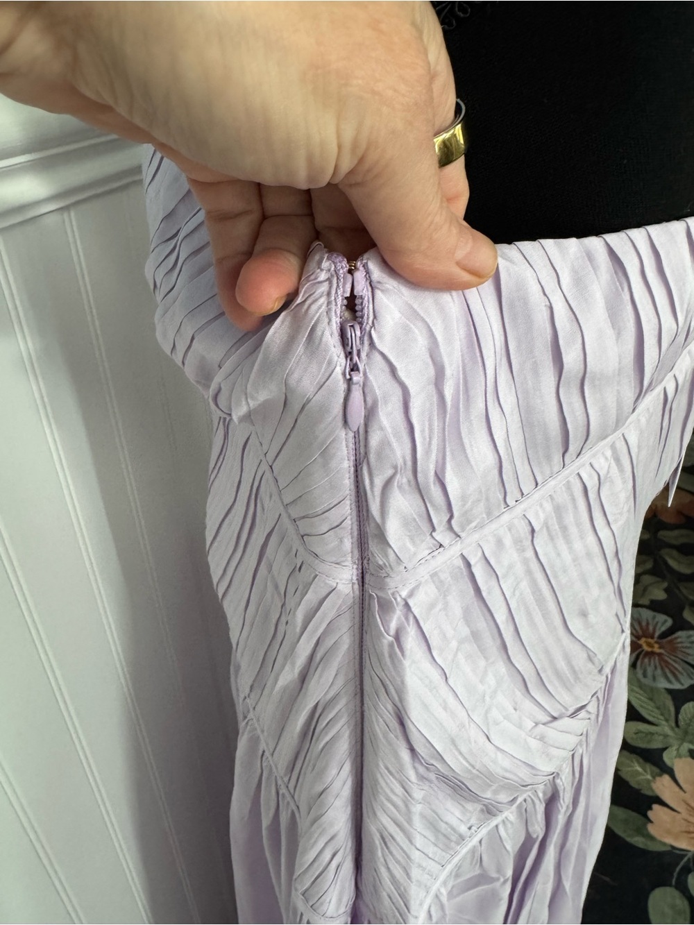 NWT Trina Turk Cherry Grove Lavender Purple Maxi Dress Size Large - Picture 9 of 12